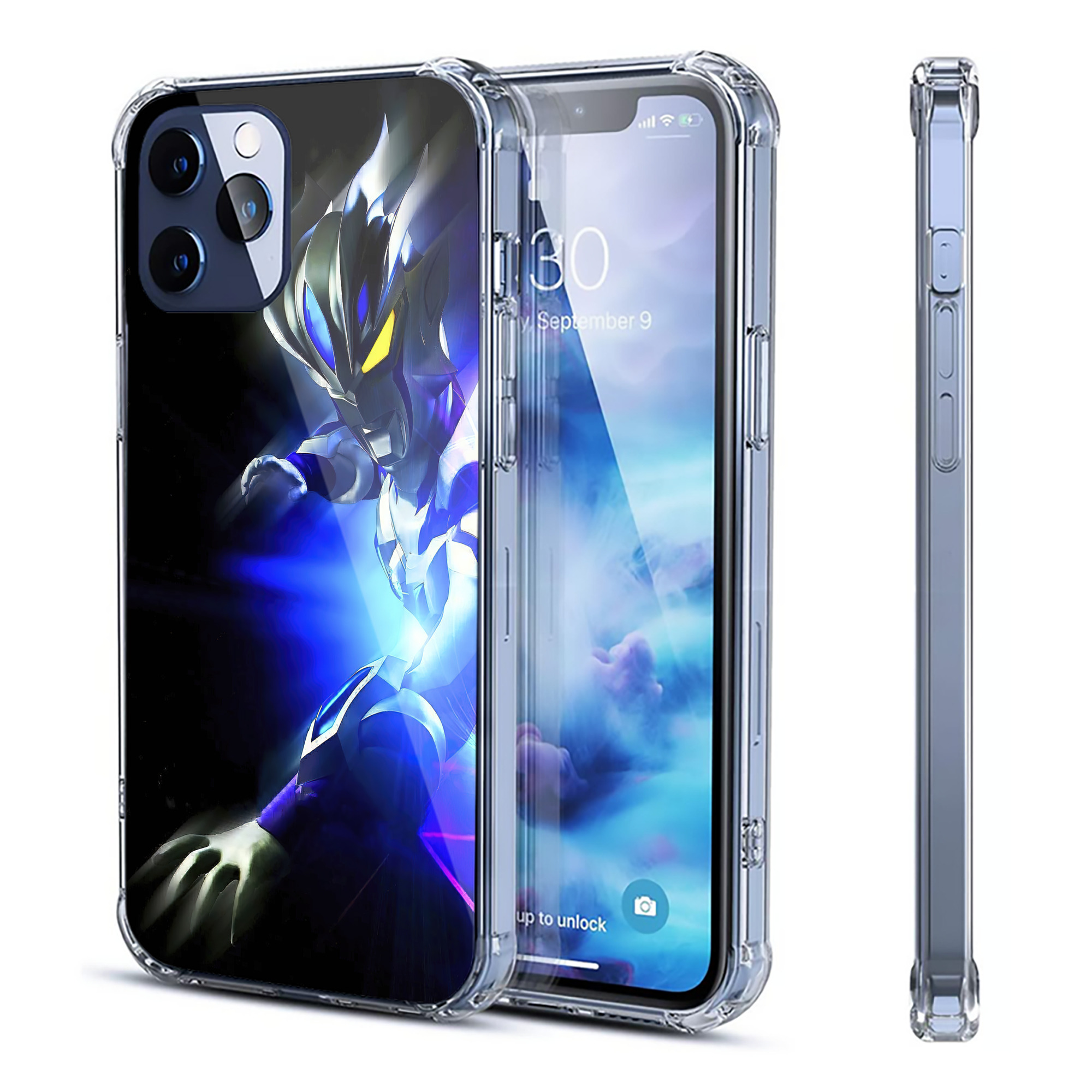 （画像用） ウルトラマン Ultraman 【iPhone 12シリーズ対応】透明スマホケース（クリアソフトケース）